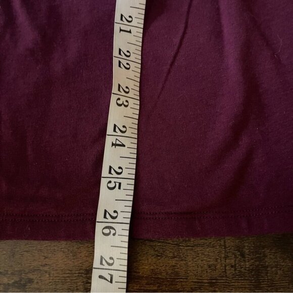 Boden Double Layer V-neck Top in Mulled Wine Purple size 20/22 jersey stretch - Picture 9 of 10